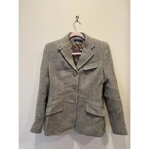 Ralph Lauren Italy Tweed Wool Jacket Womens Size 8 Classic
